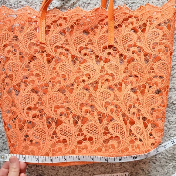 NWT PVC LV orange colour lace tote bag, great for swimming class - Picture 8 of 8